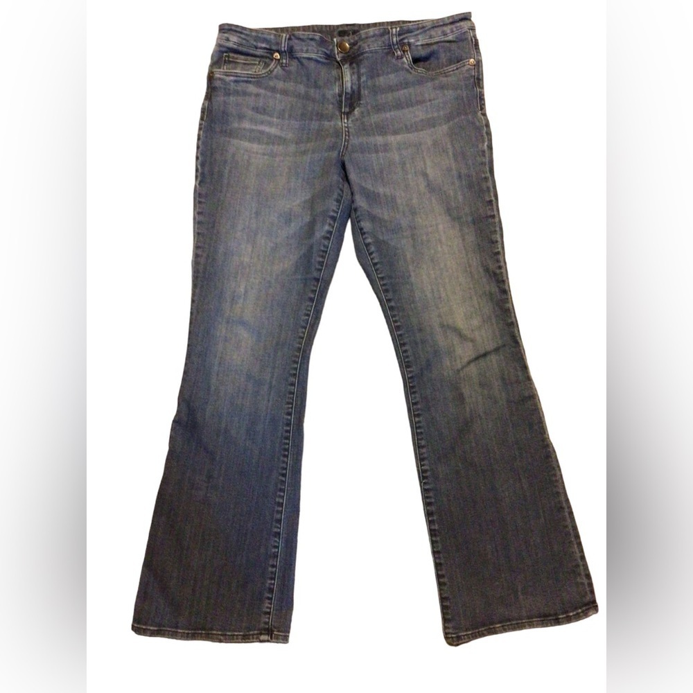 Kut From The Kloth Jeans Size 14 Boot Cut Flare Blue Dark Wash Denim